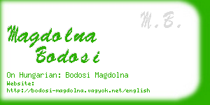 magdolna bodosi business card